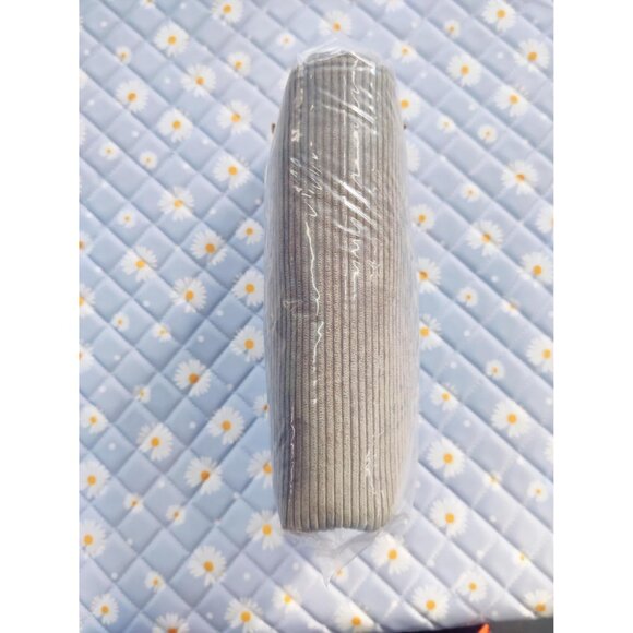 Women Green Corduroy Large Shoulder Tote Shopping Bag with Zipper and Pockets - Picture 10 of 13